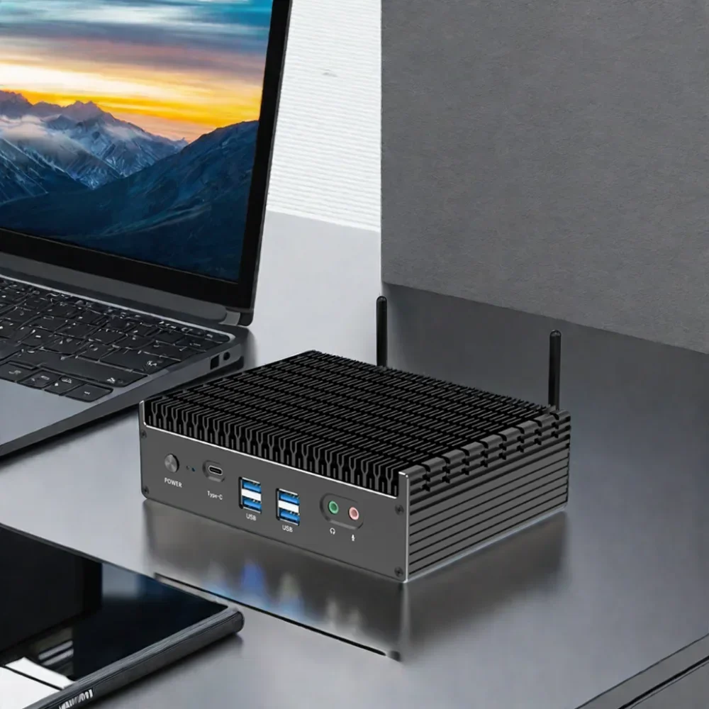 Pc Gaming I3 - كمبيوتر ألعاب صغير بدون مروحة جديد،