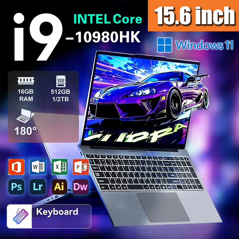 Pc Gaming Intel Core I9 - كمبيوتر محمول قوي مقاس 15.6 بوصة