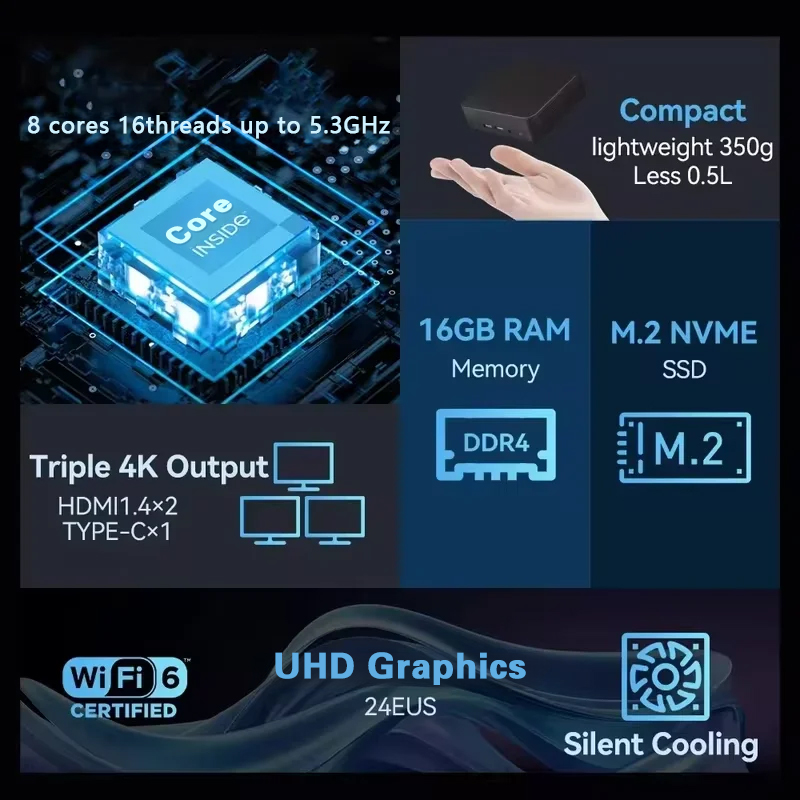 كمبيوتر مكتبي صغير جديد يعمل ب - مراجعة Pc Gaming Cpu وسعره